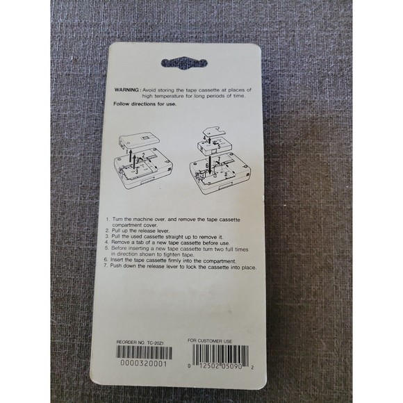 Brother 3/8" (9mm) Black on White P-touch Tape for PT170K, PT-170K Printer - Picture 2 of 4